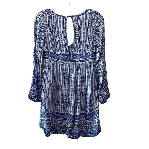 NWOT KIDSFORM Women Boho Mini Dress Floral Printed Deep V-Neck Bohemian Small - Picture 2 of 8